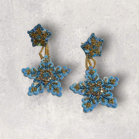 Celebration Aqua Gold Snowflake