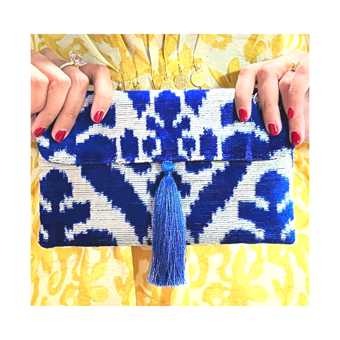 Zara Clutch Bluewhite