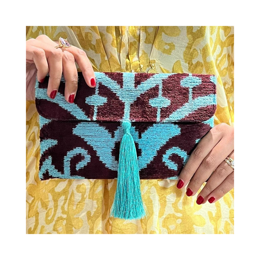 Zara Clutch Brownblue
