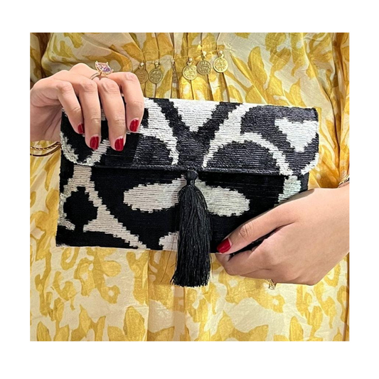 Zara Clutch Darkgreenwhite